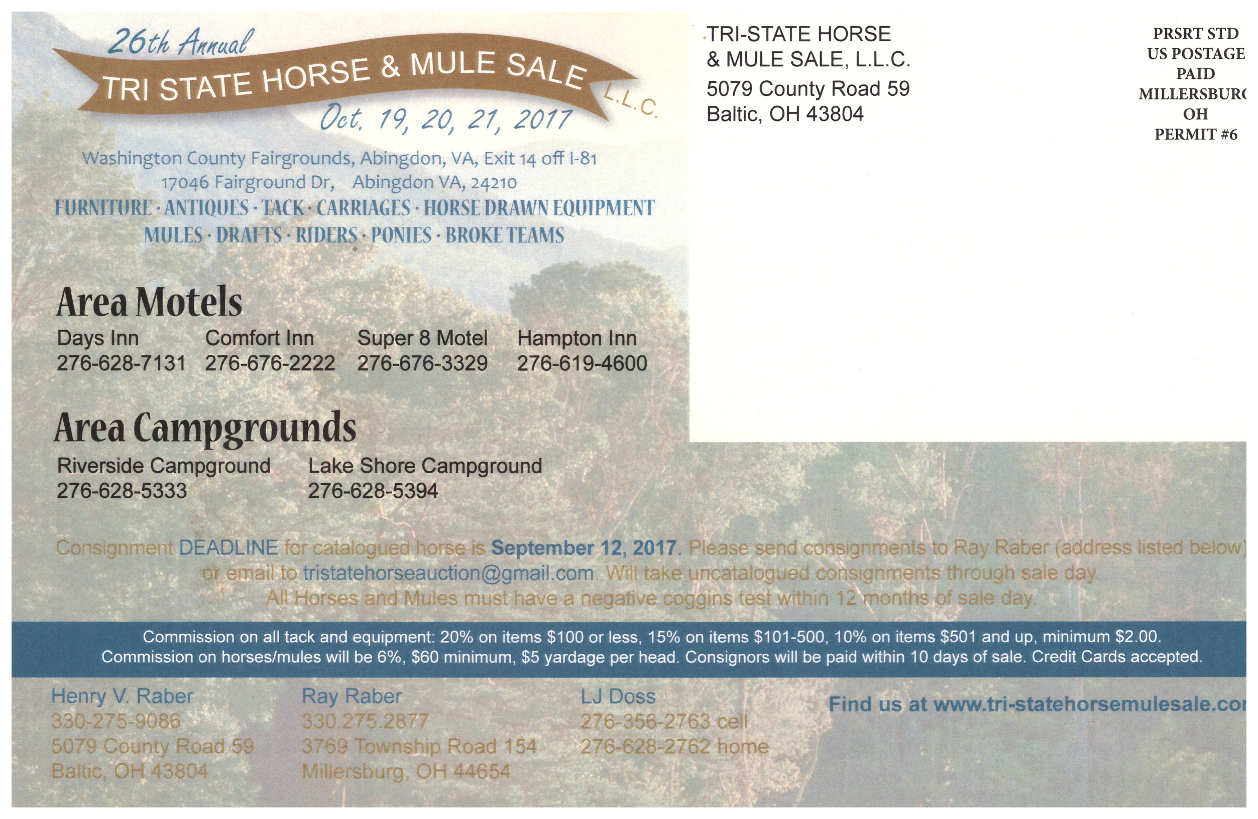 26th Annual Tri State Horse & Mule Sale County Fair Grounds